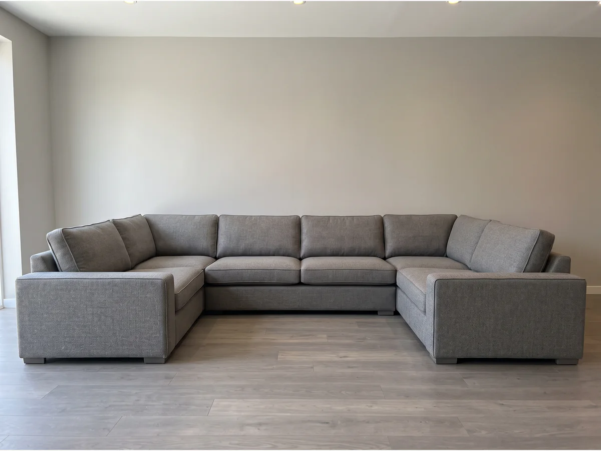 Sillón en U a Medida en vista frontal, fabricado en Rosario